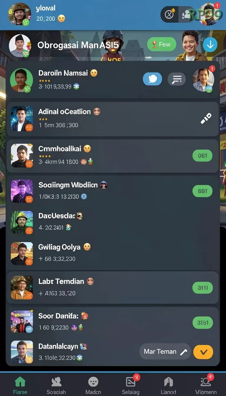 Cuplikan layar 666FF — aktivitas